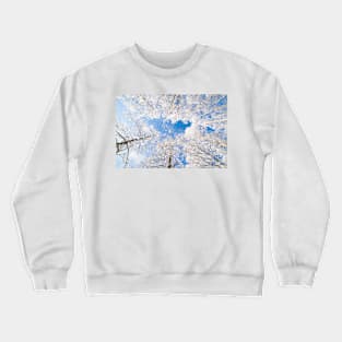 Snow falling from trees Crewneck Sweatshirt